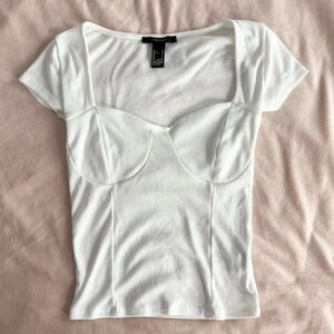 White Forever 21 Crop top